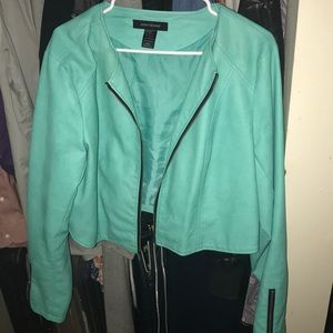 Ladies biker jacket by Ashley Stewart